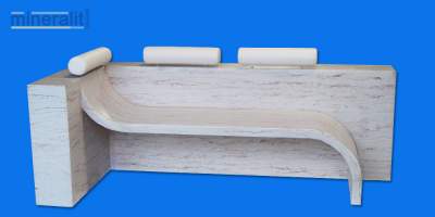 Ottomane beheizbar aus Polymerbeton